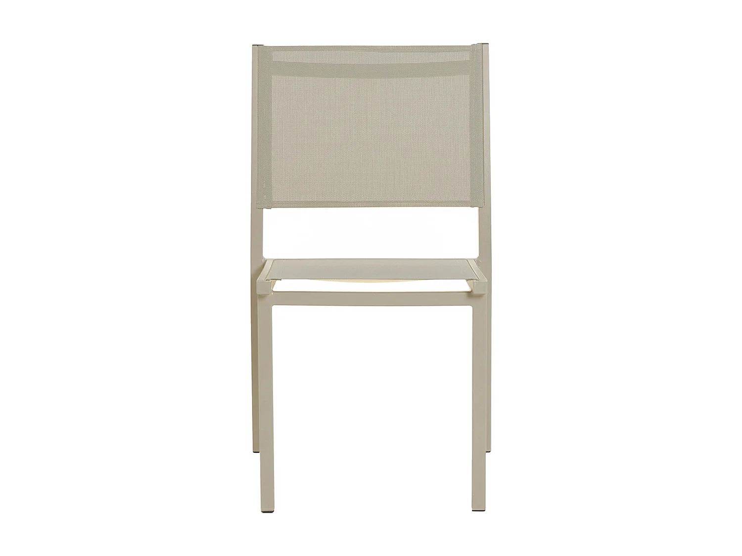 Chaise de jardin aluminium et textilène crème