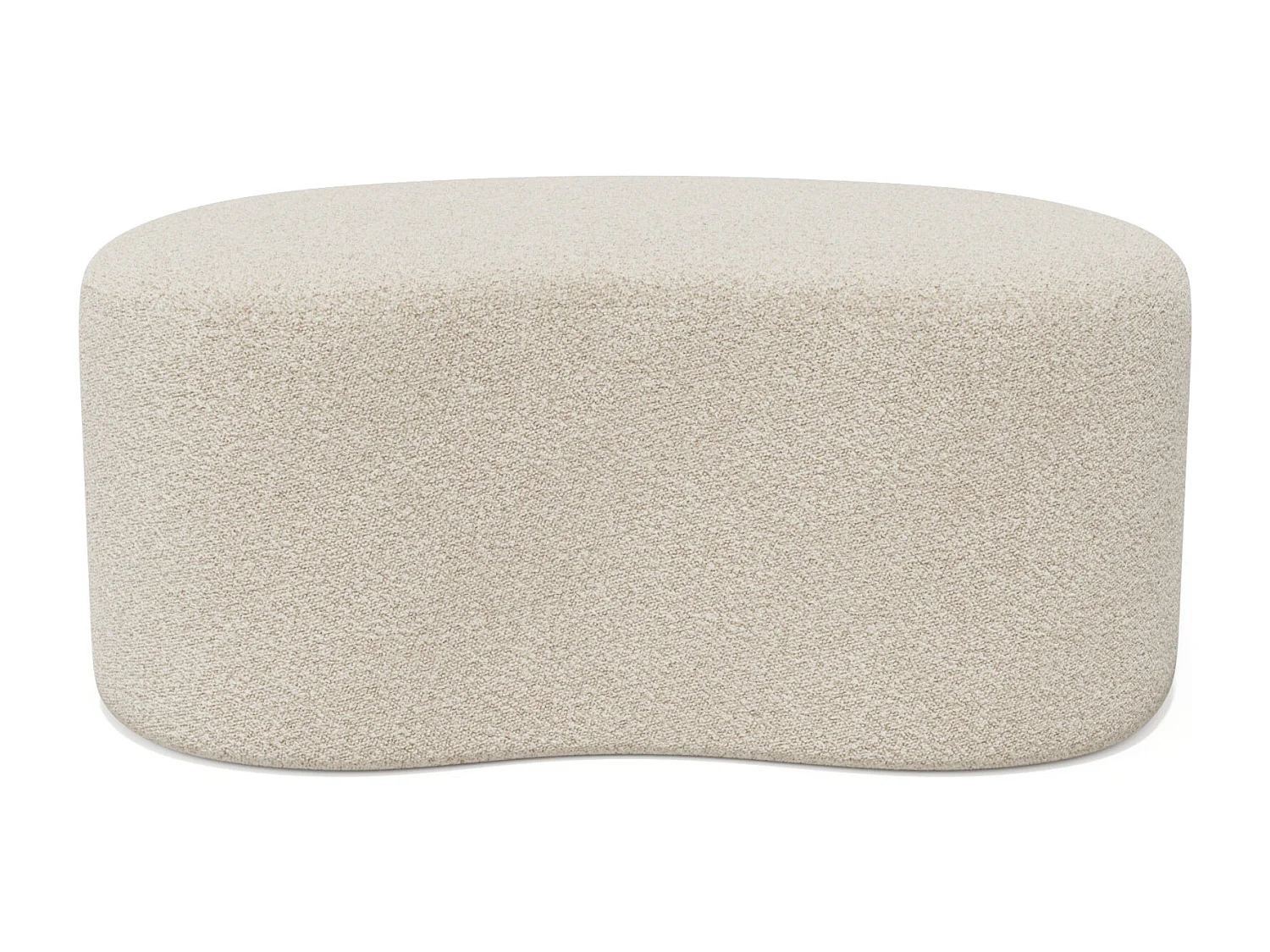 Pouf 80cm tissu bouclette crème DUNE