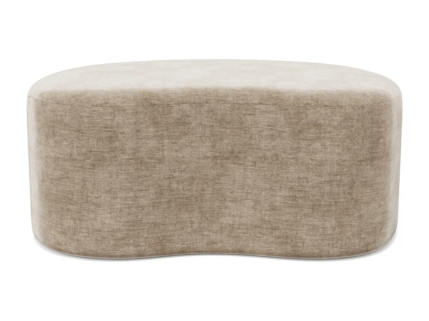 Pouf 80cm velours taupe DUNE