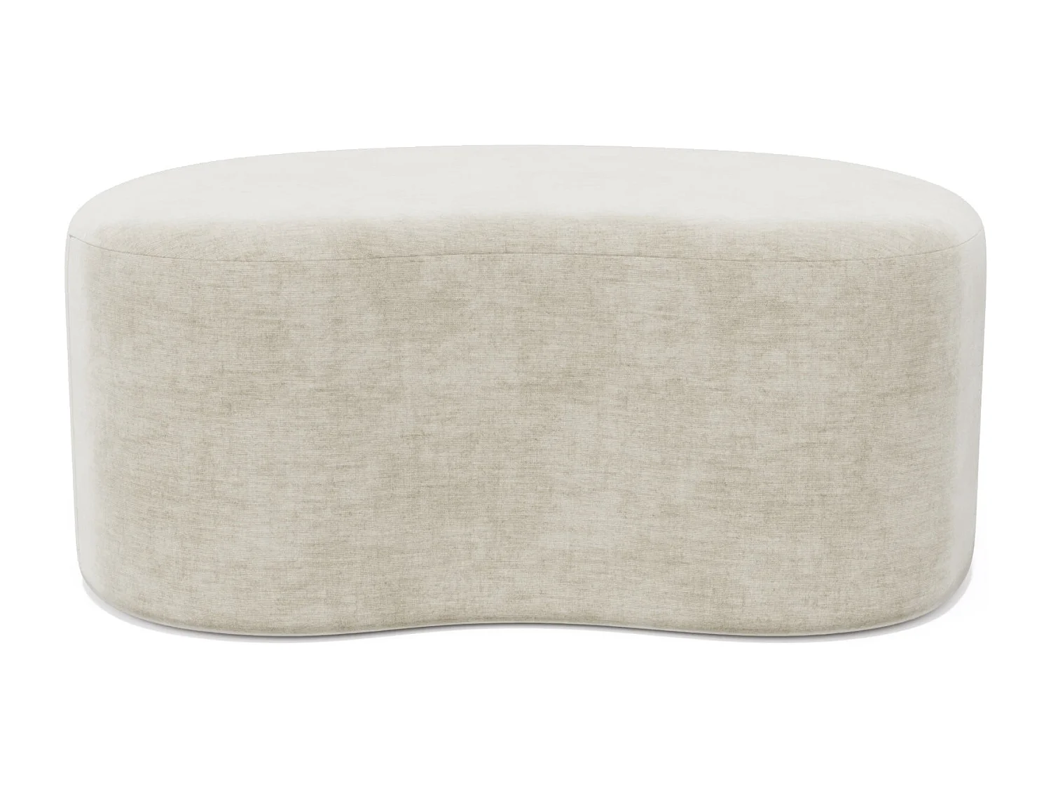 Pouf 80cm velours crème DUNE