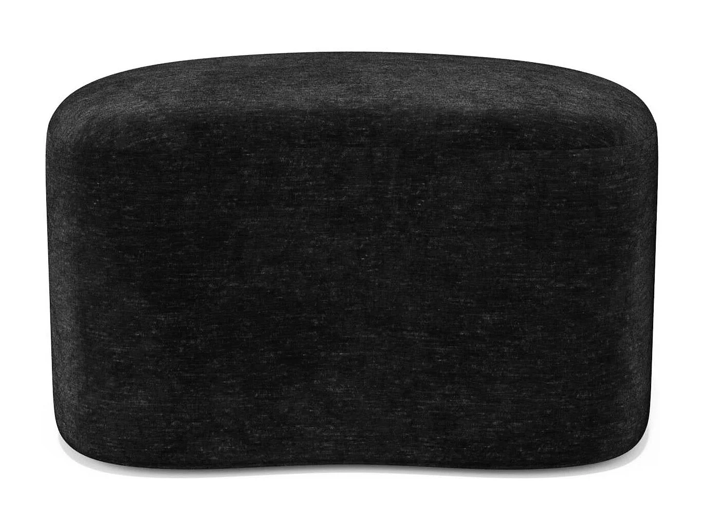 Pouf 60cm velours noir DUNE
