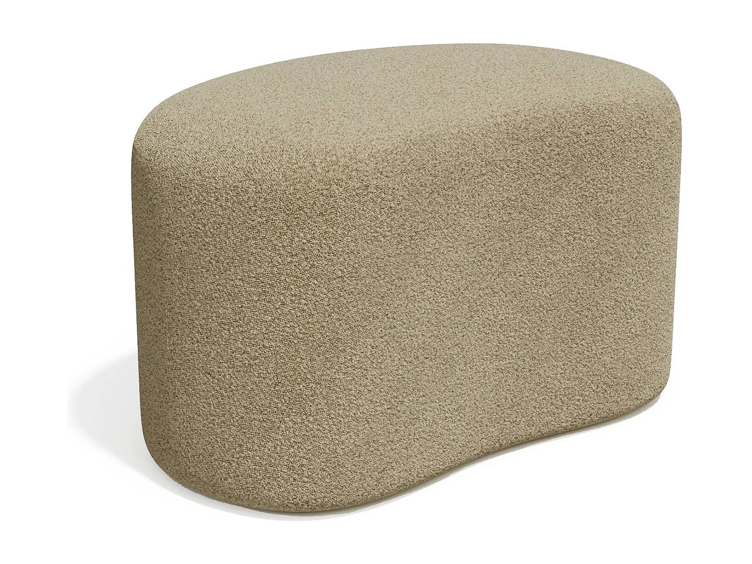 Pouf 60cm tissu bouclette taupe DUNE