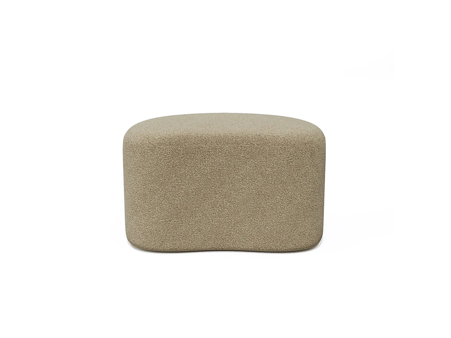 Pouf 60cm DUNE en tissu bouclette taupe