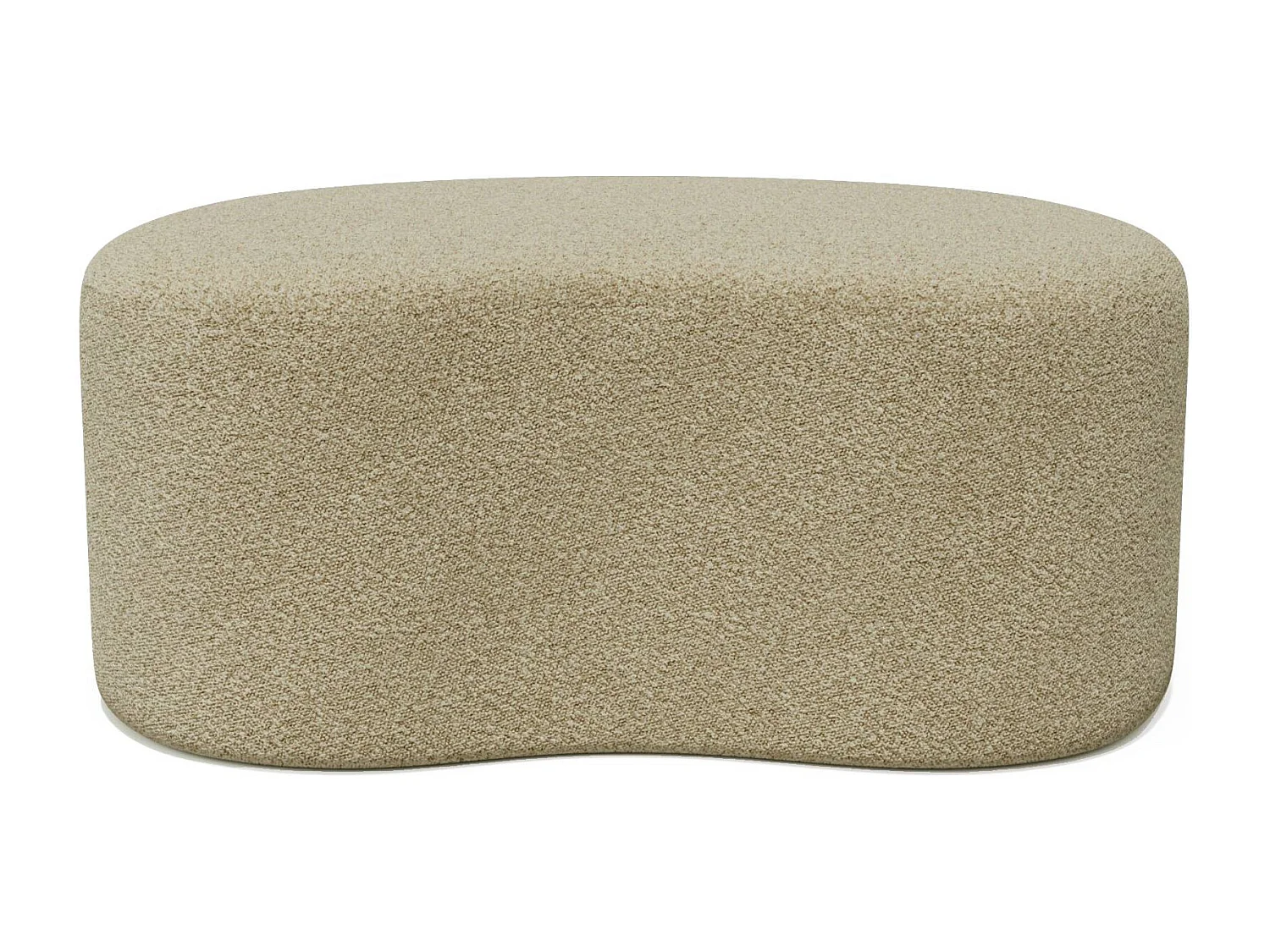 Pouf 80cm tissu bouclette taupe DUNE