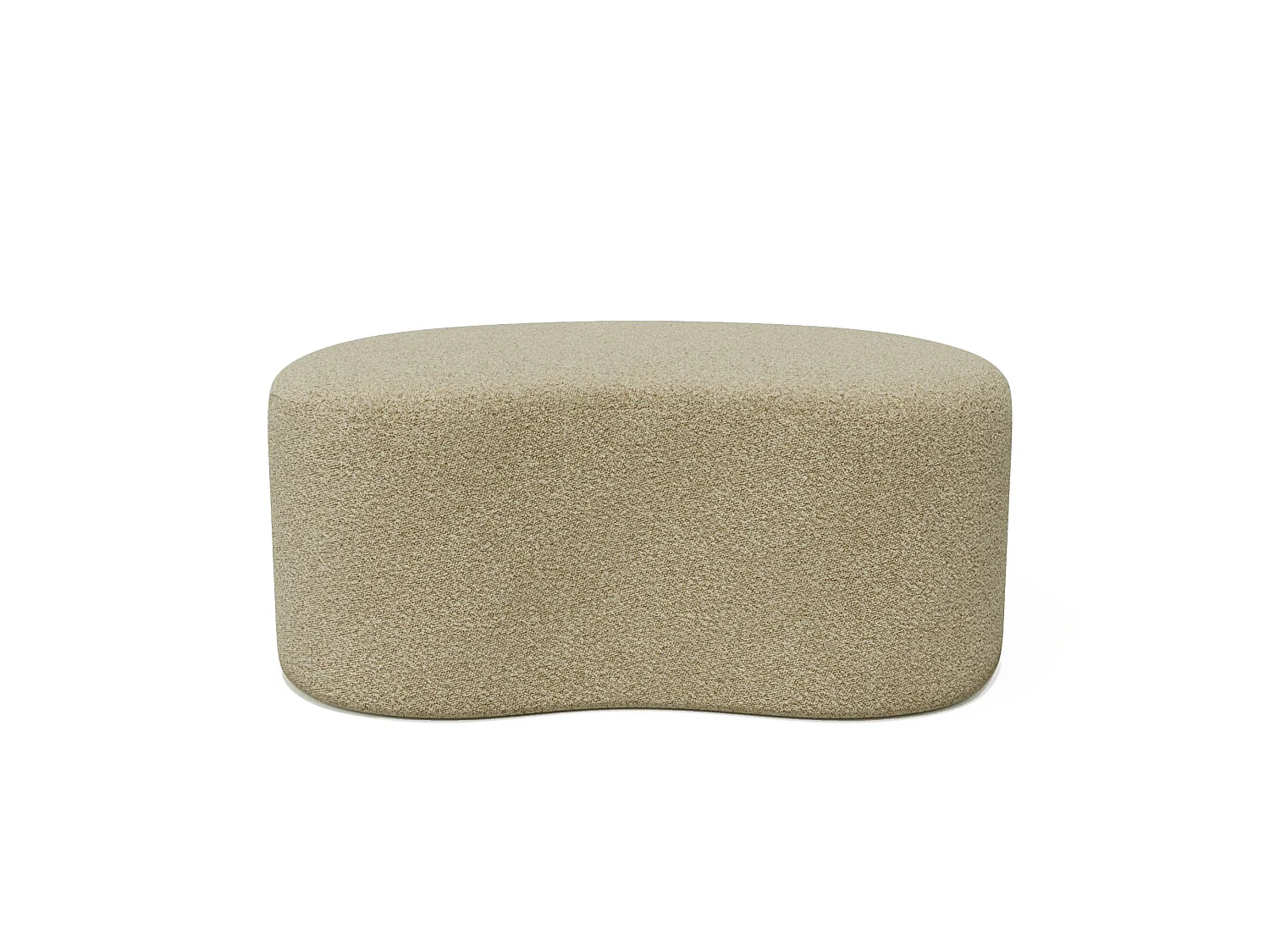 Pouf 80cm DUNE en tissu bouclette taupe