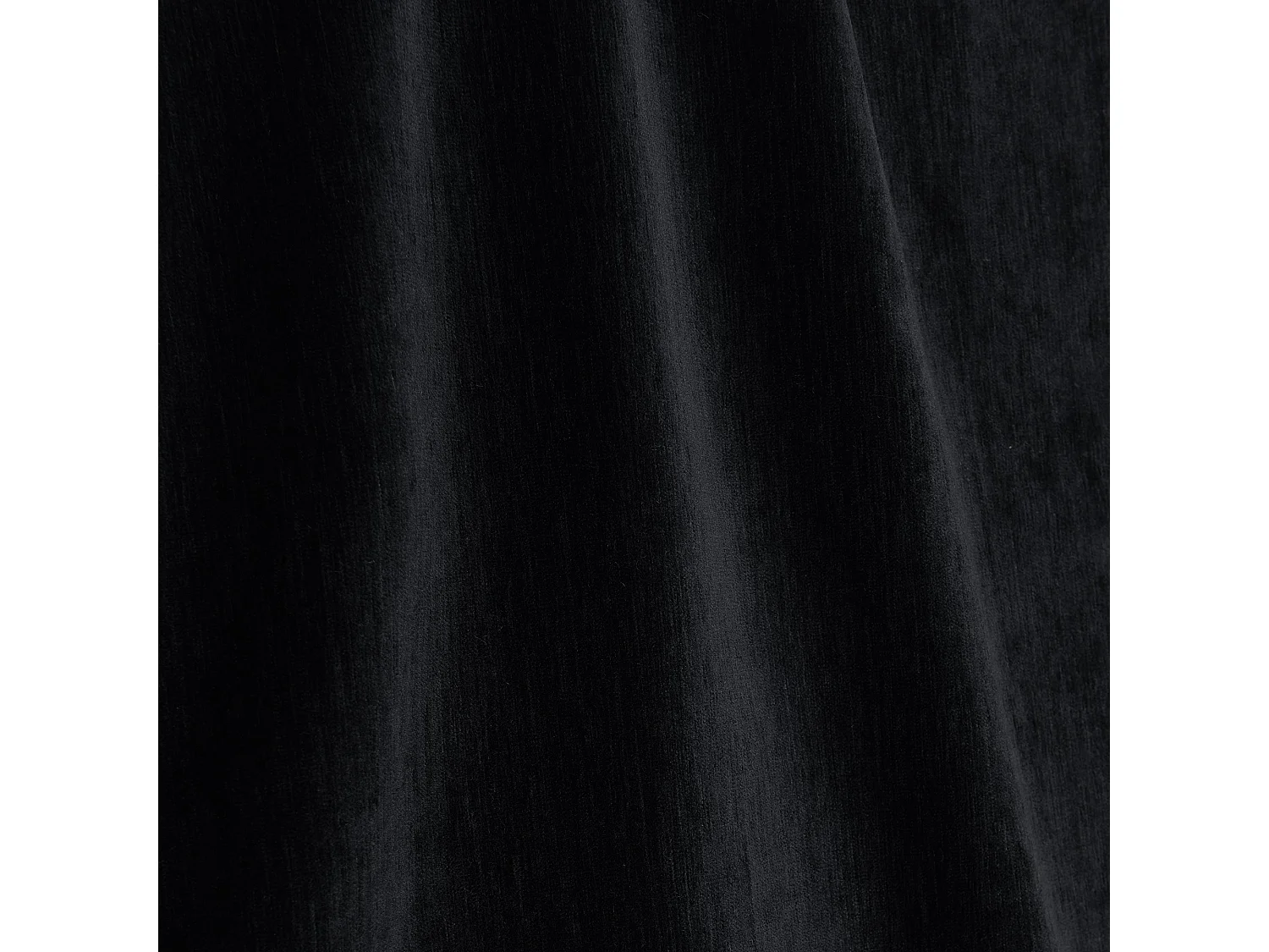 Pouf 80cm velours noir DUNE