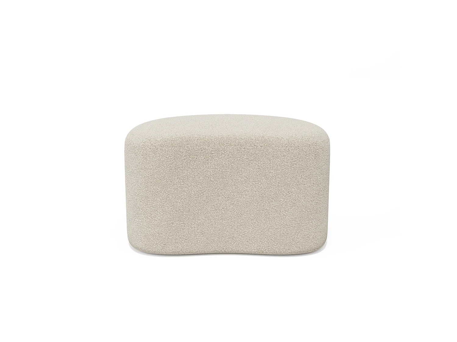 Pouf 60cm DUNE en tissu bouclette crème