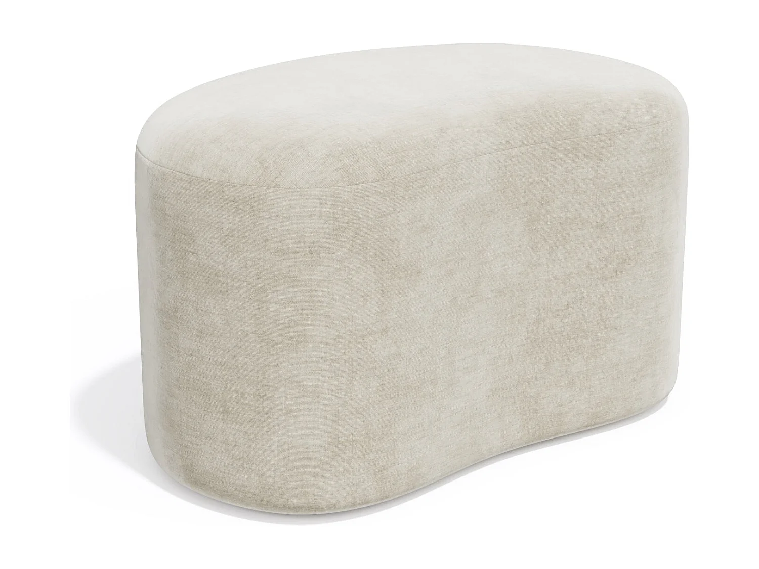 Pouf 60cm velours crème DUNE