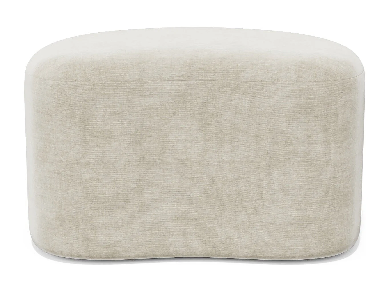 Pouf 60cm velours crème DUNE