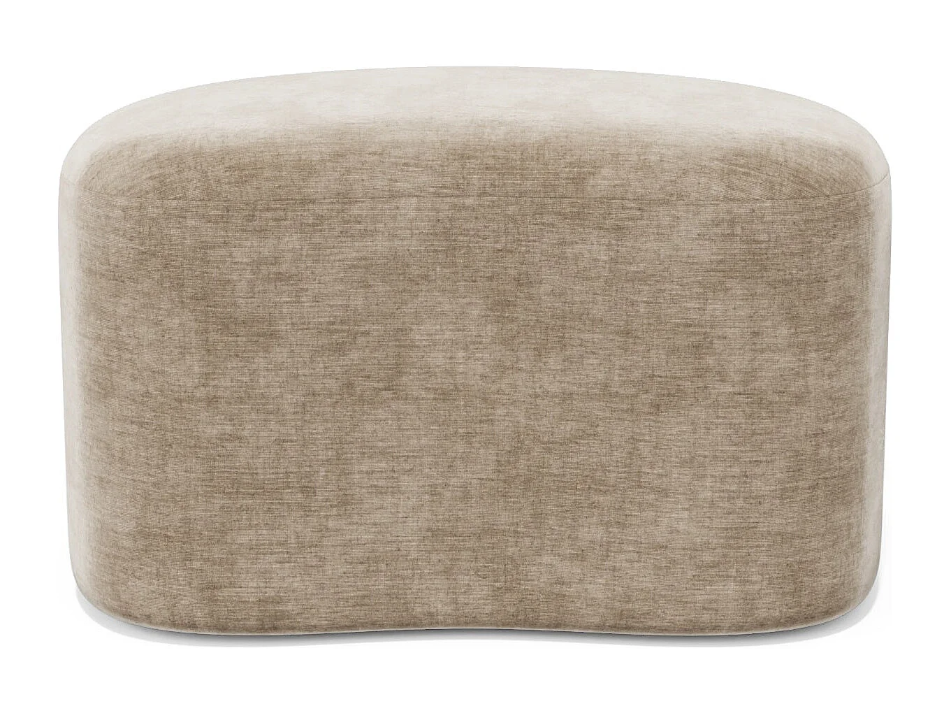 Pouf 60cm velours taupe DUNE