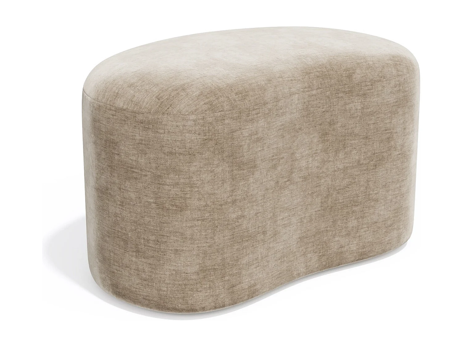 Pouf 60cm velours taupe DUNE