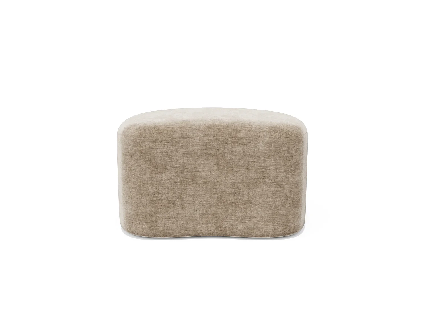 Pouf 60cm DUNE en velours taupe
