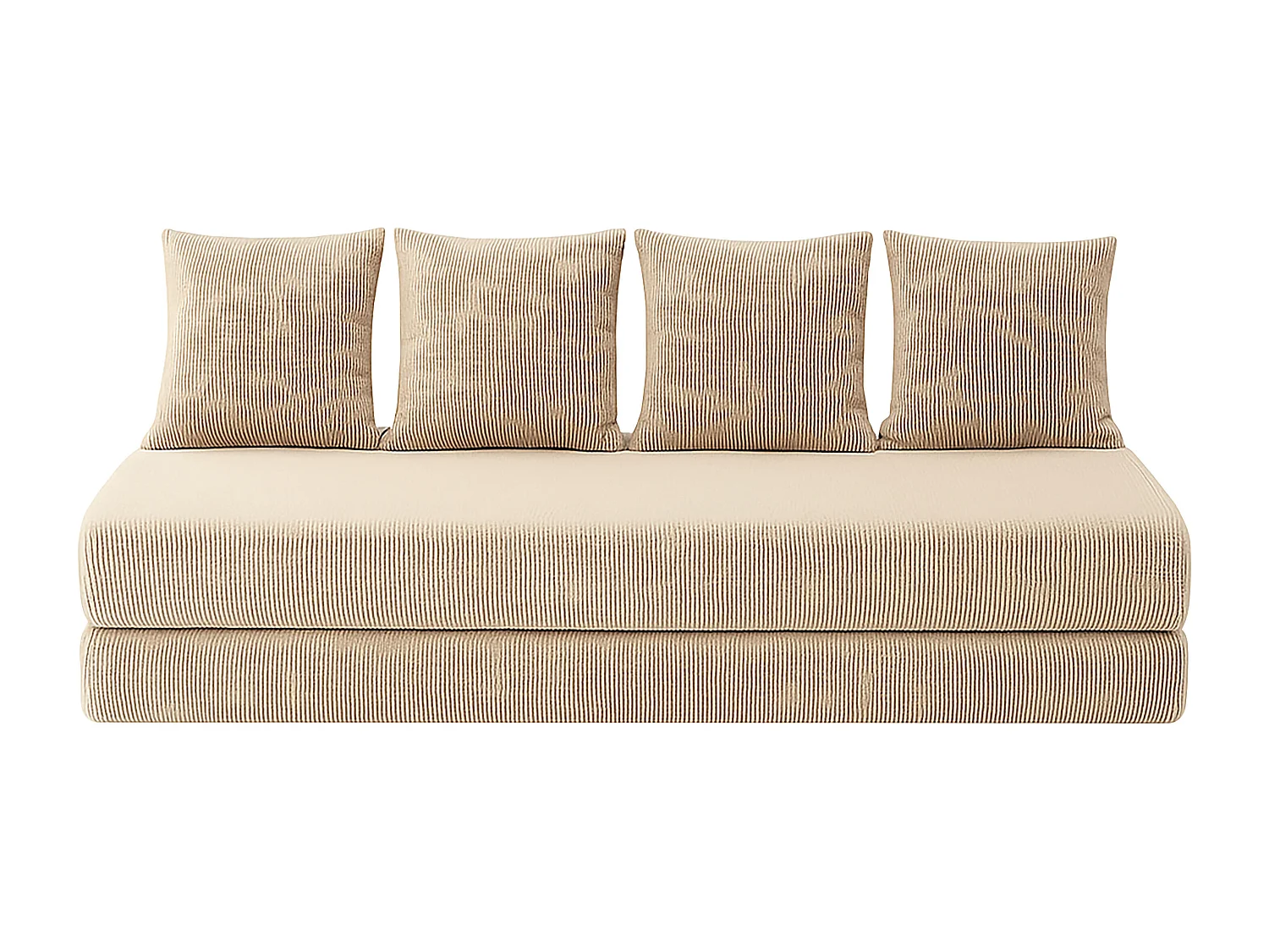 Canapé droit convertible LAYALI + 4 pl, déhoussable