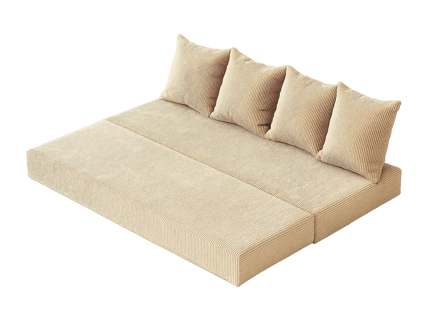 Canapé droit convertible LAYALI + 4 pl, déhoussable