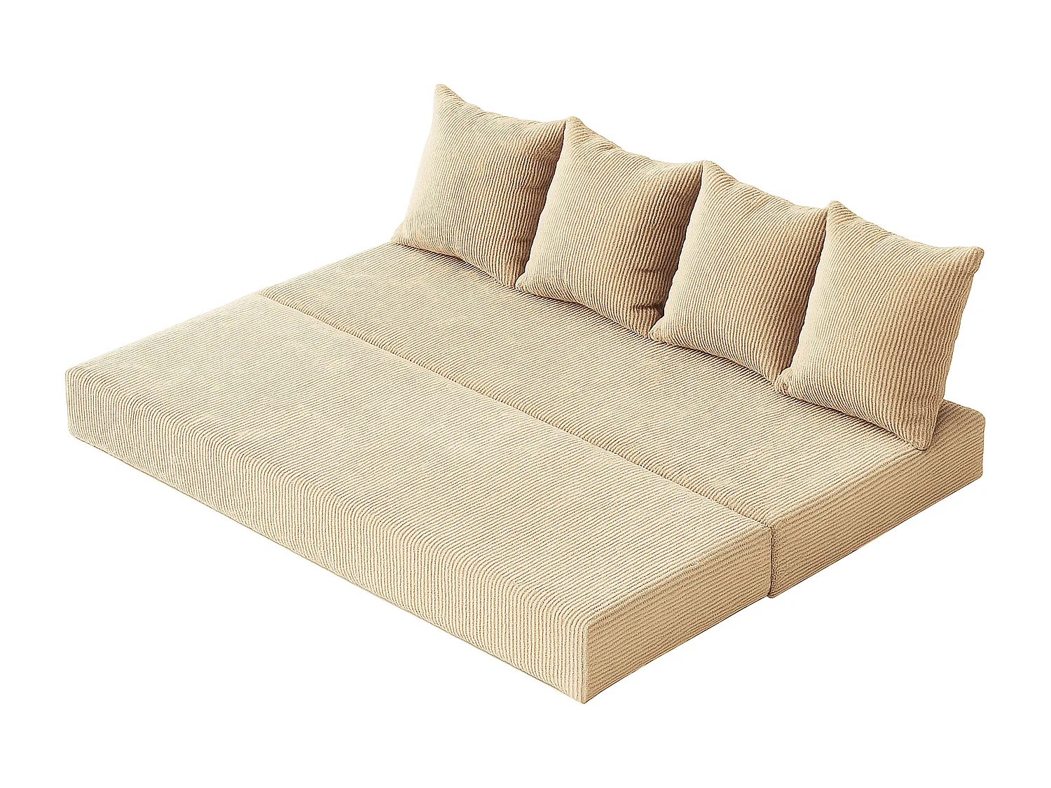 Canapé droit convertible LAYALI + 4 pl, déhoussable