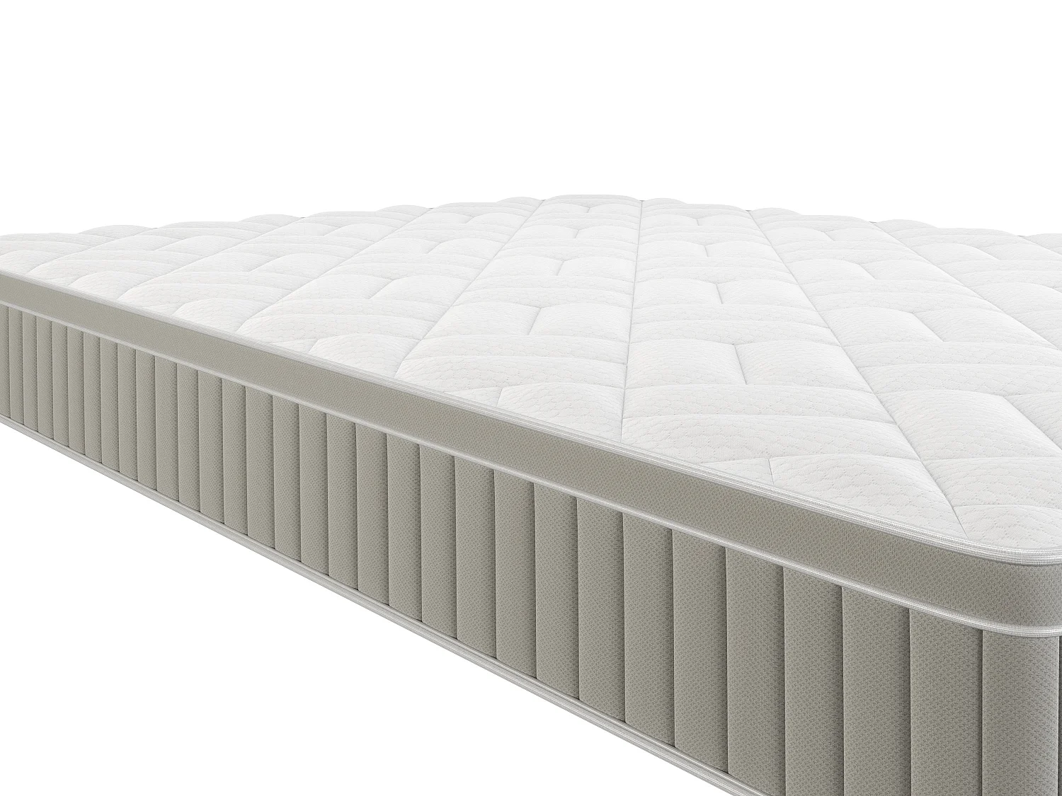 Ensemble 180 x 200 cm sommier coffre blanc + matelas mousse et gel à mémoire de forme 7 zones ép 22cm - SOMIRA de YSMÉE