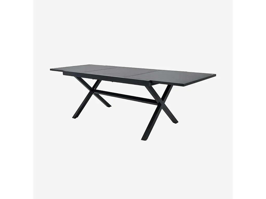 Table de jardin extensible aluminium 8 places anthracite - Ventura