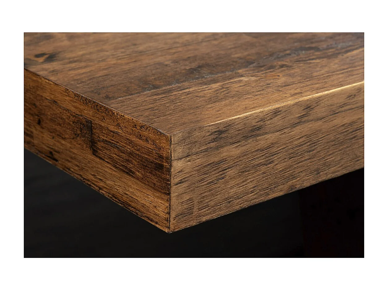 Table de salle à manger TONDAL – Bois de pin, MDF et métal – 160-200 cm – Extensible