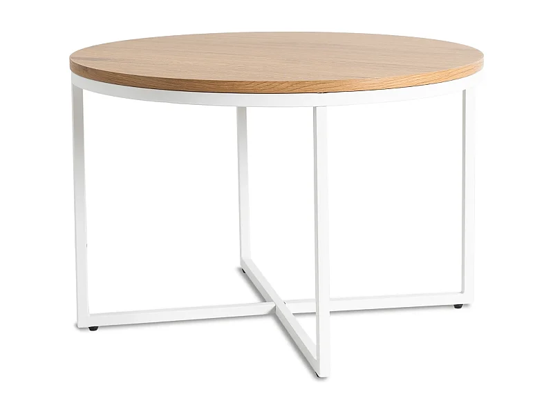 Table basse Hantel Chêne Doré / Blanc