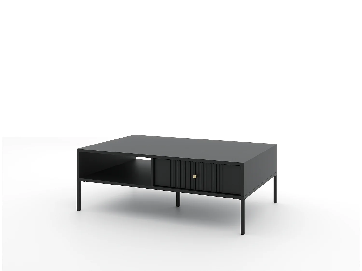 Table basse Iseo noir / noir / or