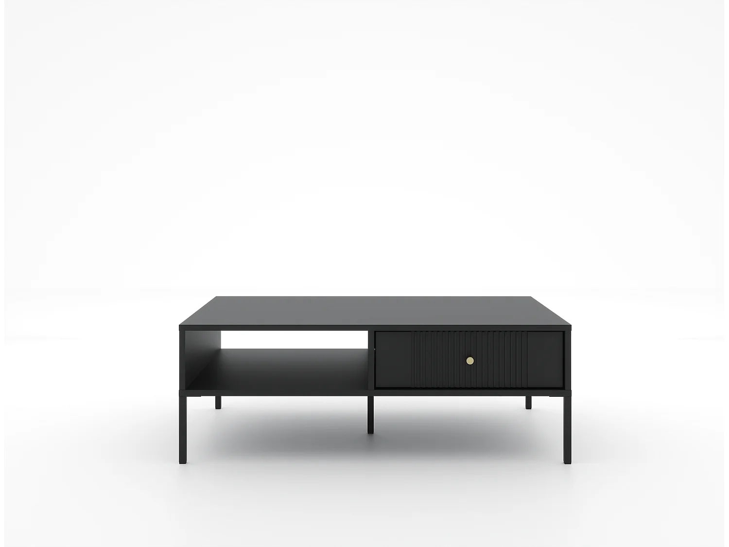 Table basse Iseo noir / noir / or