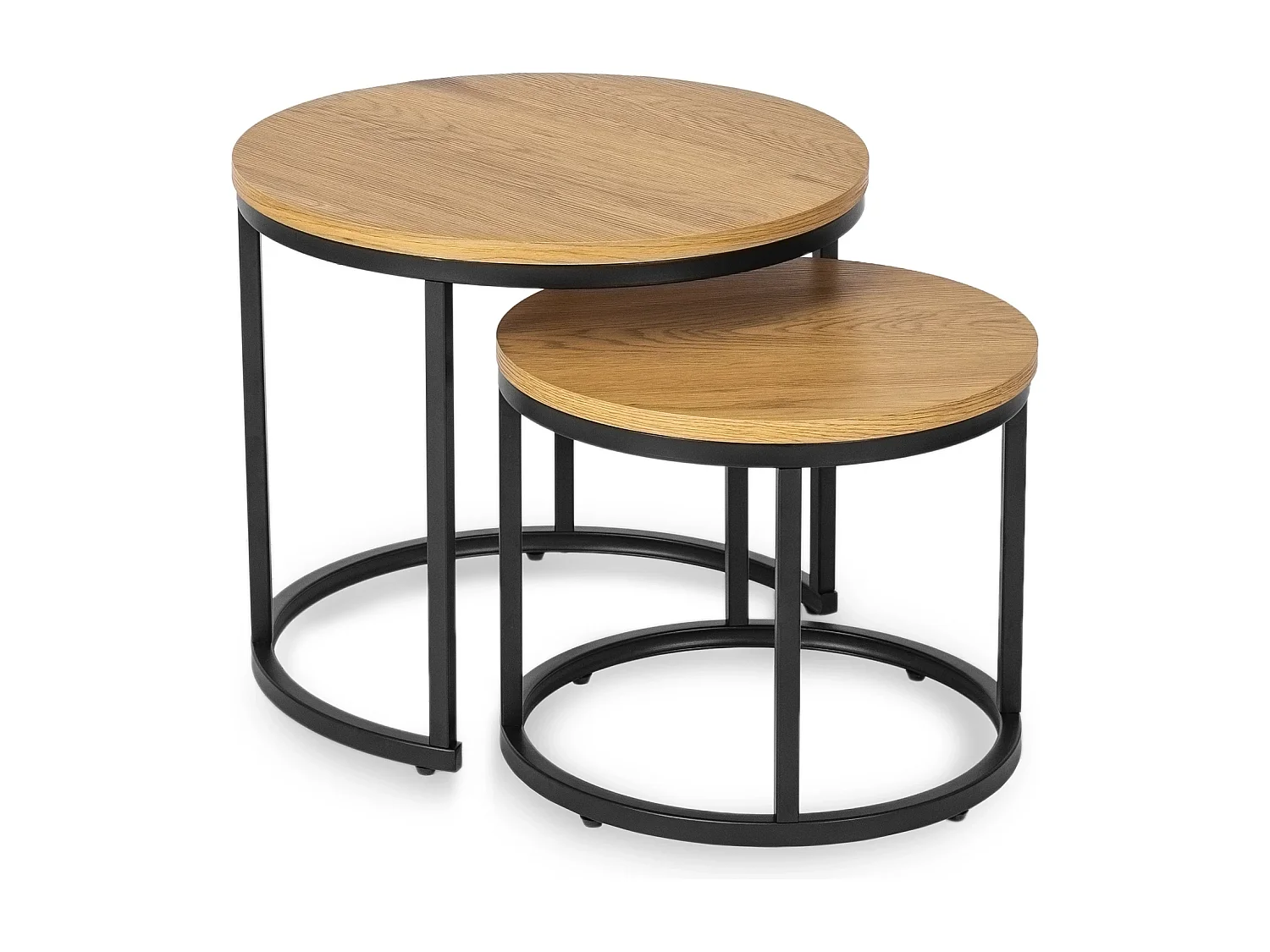 Ensemble de tables basses Delia Chêne Doré