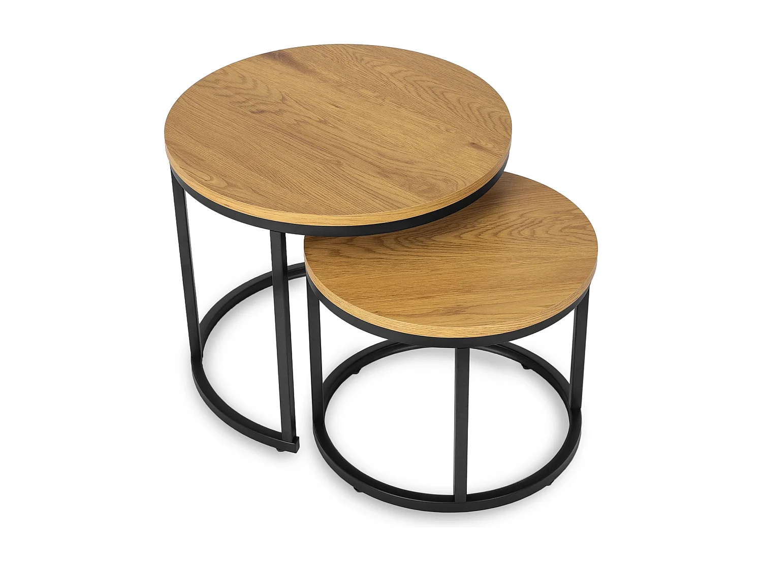 Ensemble de tables basses Delia Chêne Doré
