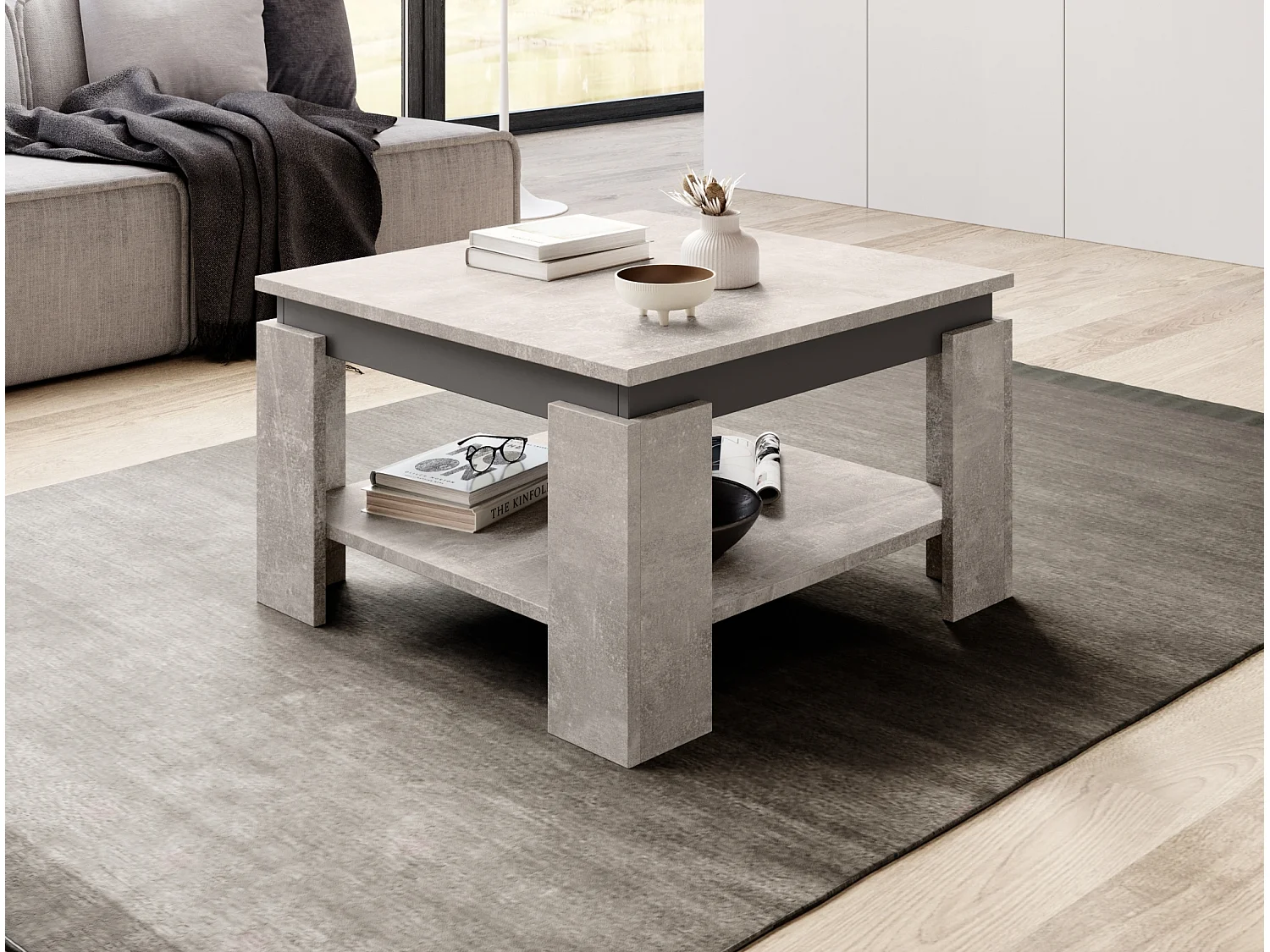 Table basse Tinto atelier clair / anthracite