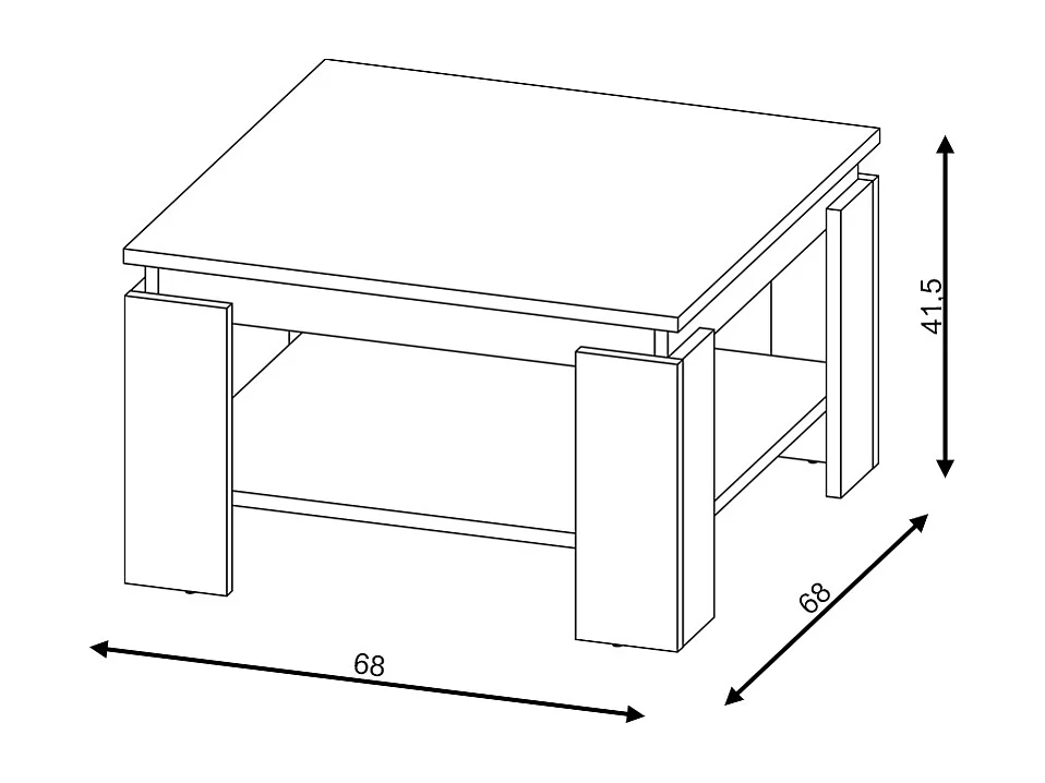 Table basse Tinto atelier clair / anthracite