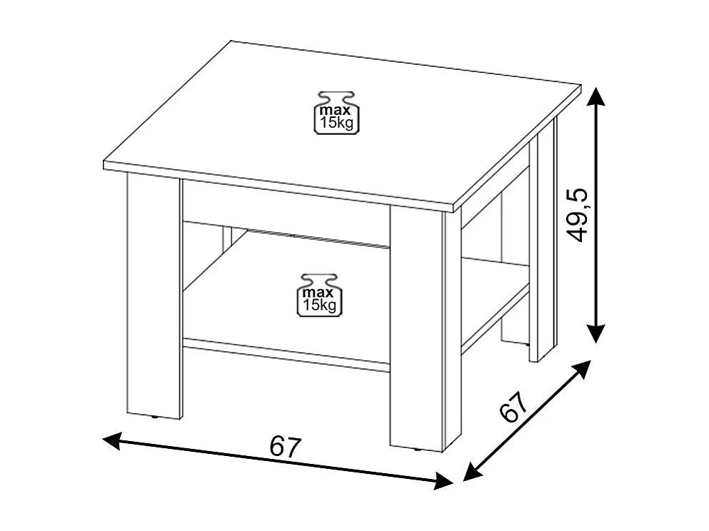 Mesa de centro Mini Blanco