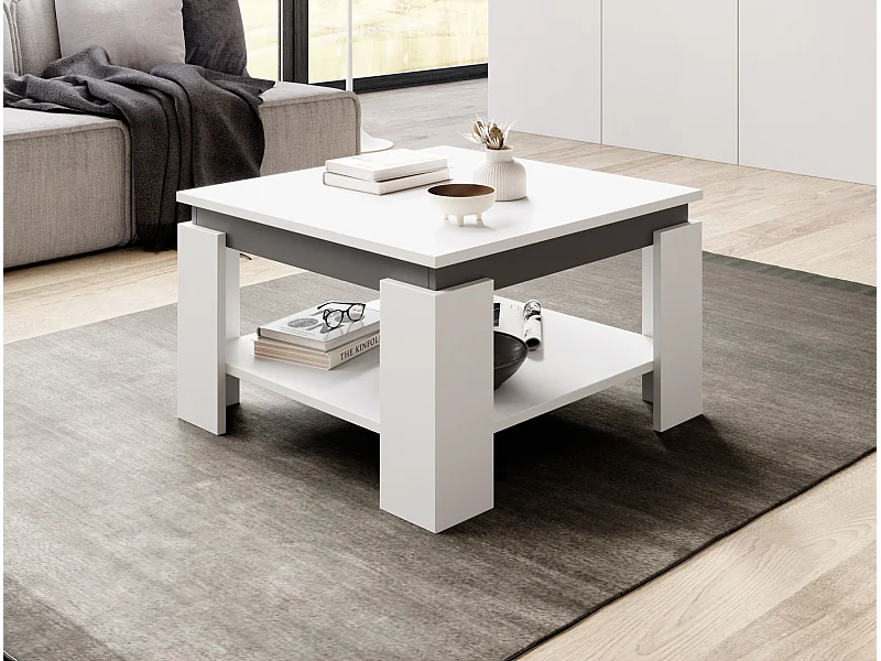 Salontafel Tinto wit / antraciet