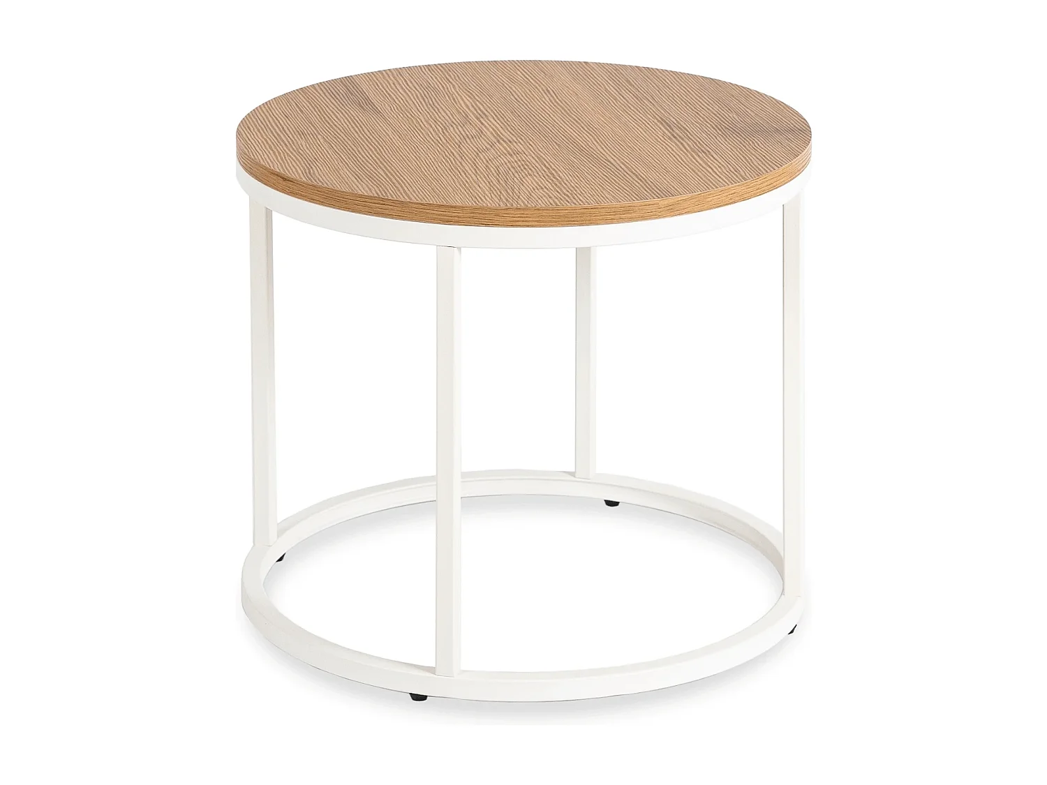 Table basse Ann Chêne / Blanc