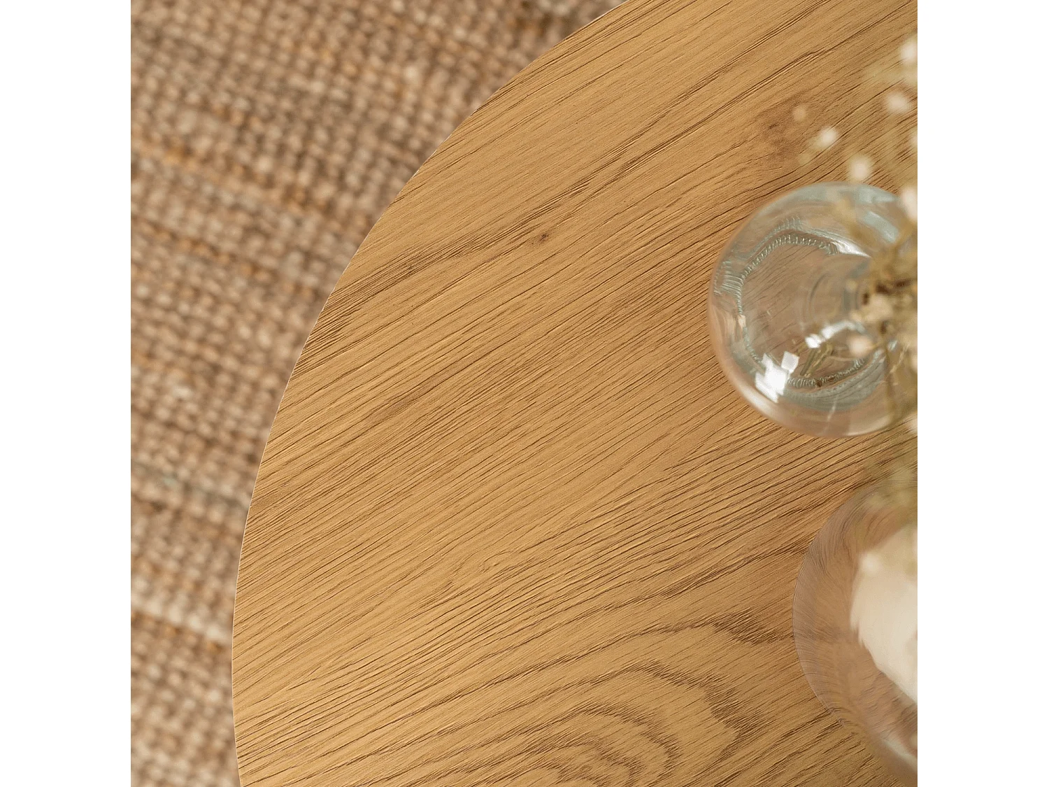 Table basse Ann Chêne / Blanc