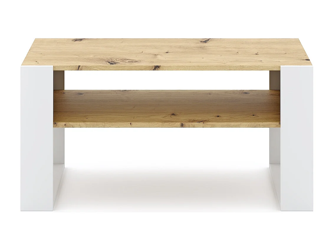 Mesa de centro Cotiba carvalho artisan / branco