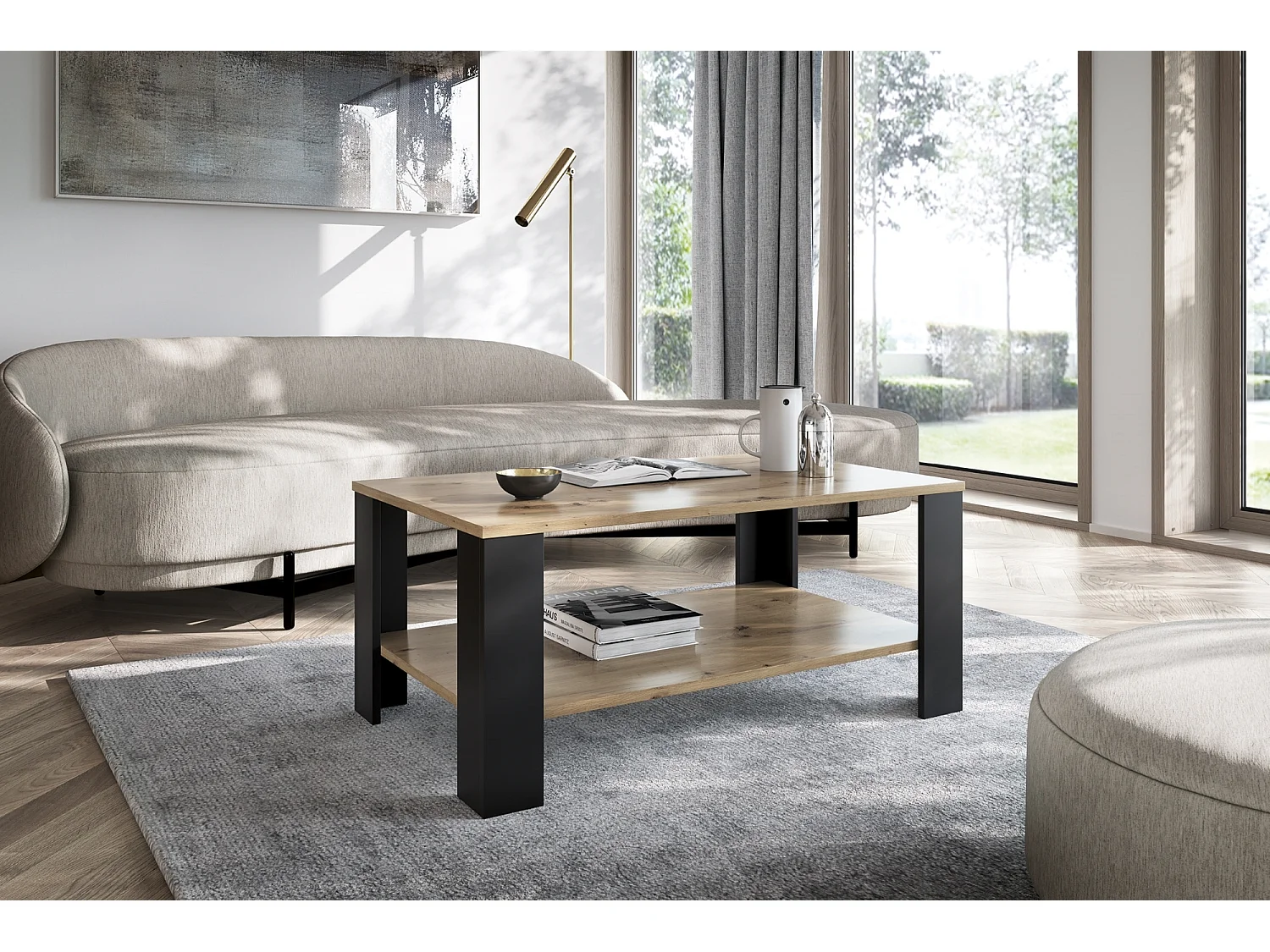 Table basse Tagus blanc/ blanc