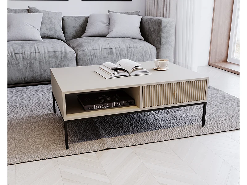 Salontafel Maggiore kasjmier / zwart / zwart