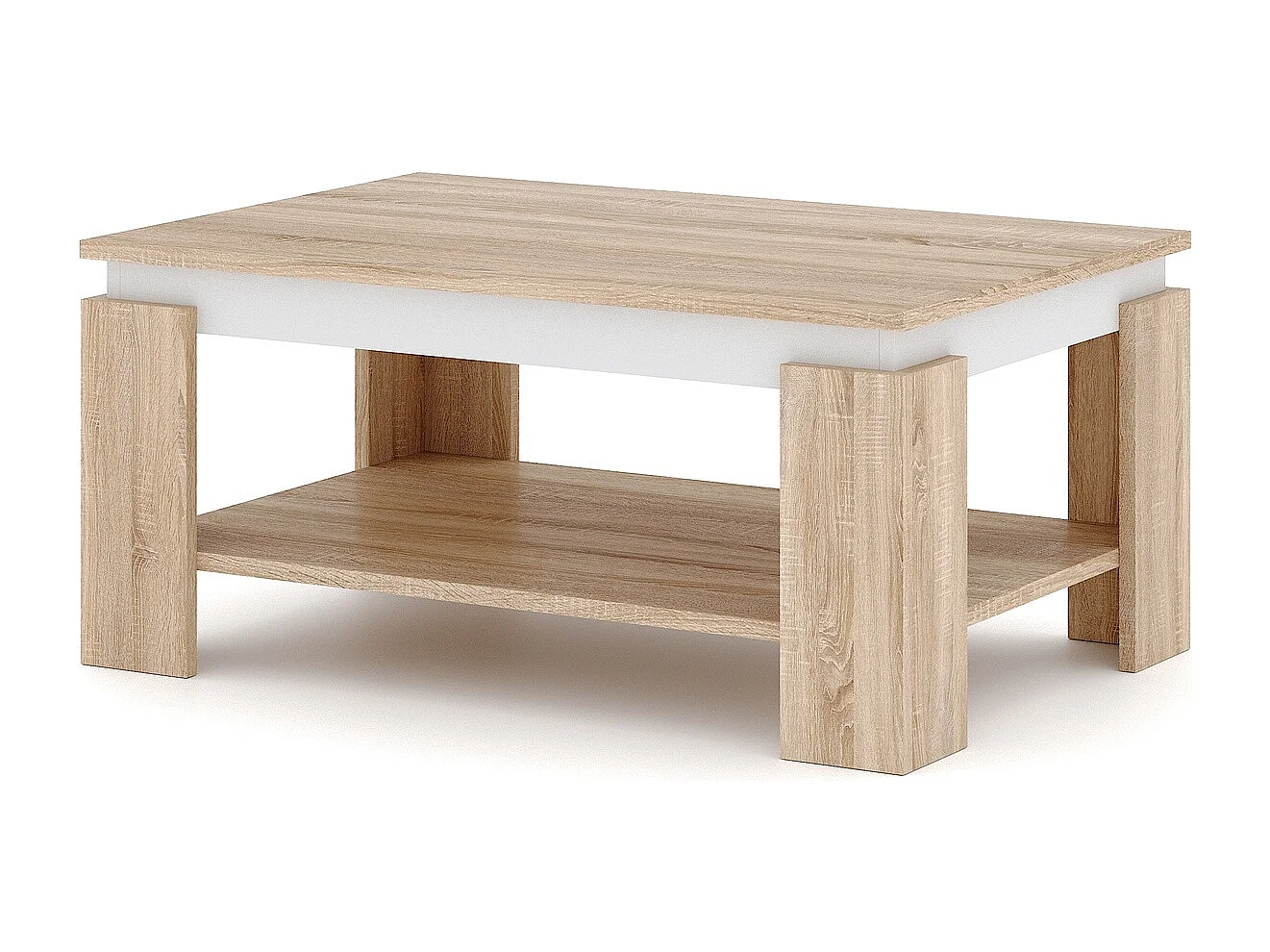 Mesa de centro Turia carvalho sonoma / branco