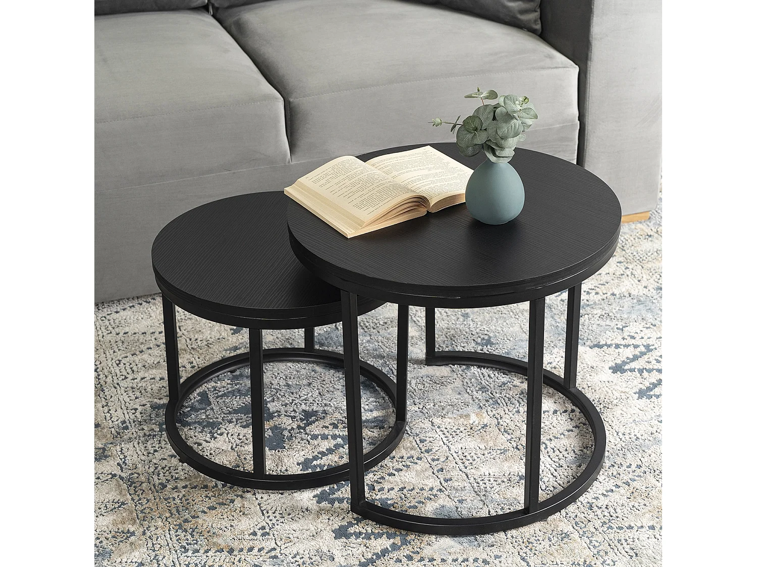 Ensemble de tables basses Manu Noir