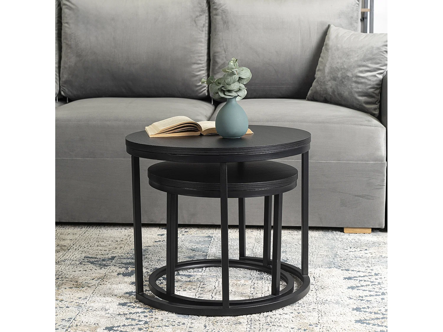 Ensemble de tables basses Manu Noir