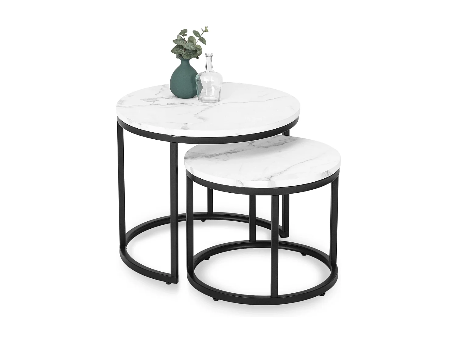 Ensemble de tables basses Dafne Marbre Blanc
