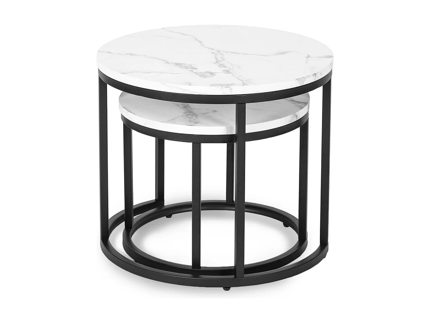 Ensemble de tables basses Dafne Marbre Blanc