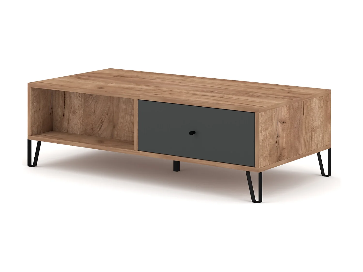 Table basse Bilbao BL 11 chêne craft tabac / graphite