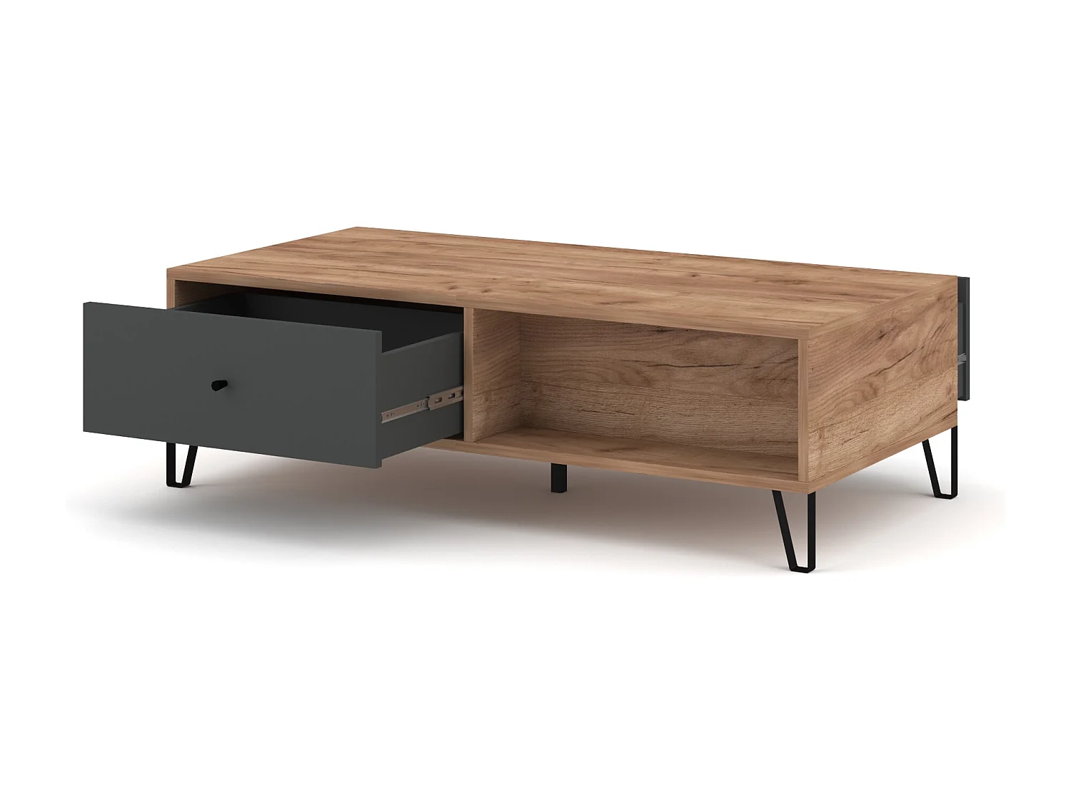 Table basse Bilbao BL 11 chêne craft tabac / graphite