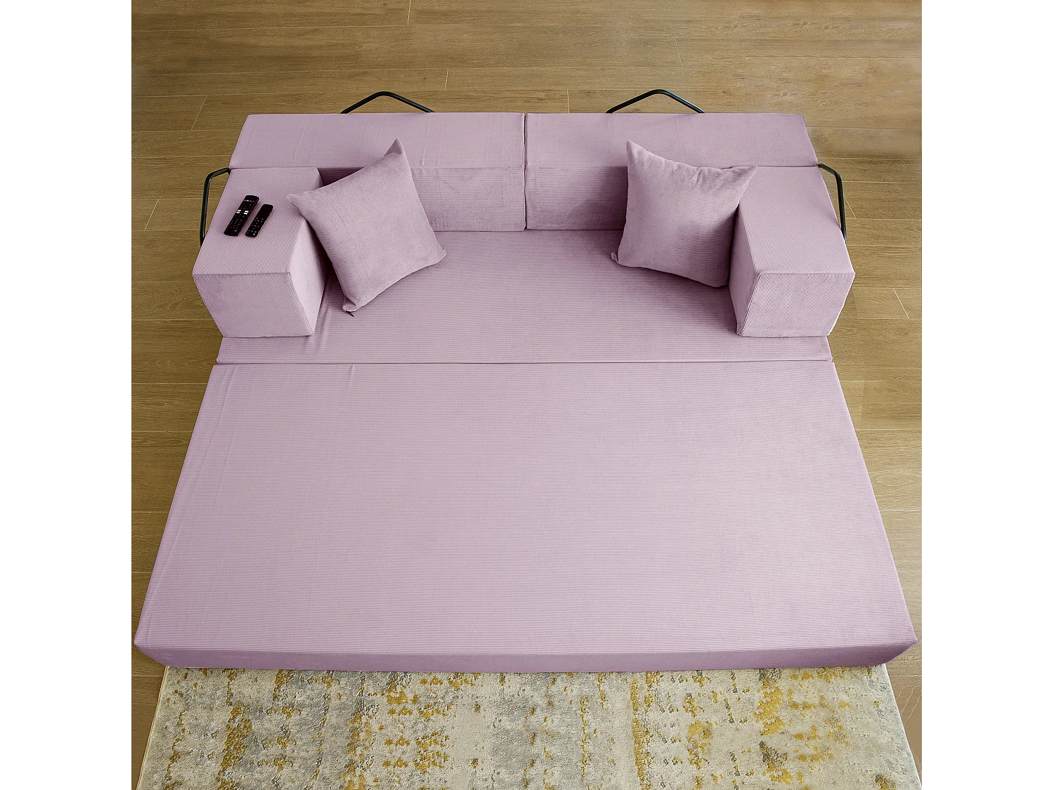 Canapé droit convertible FLEXIMOOD 3 pl, déhoussable