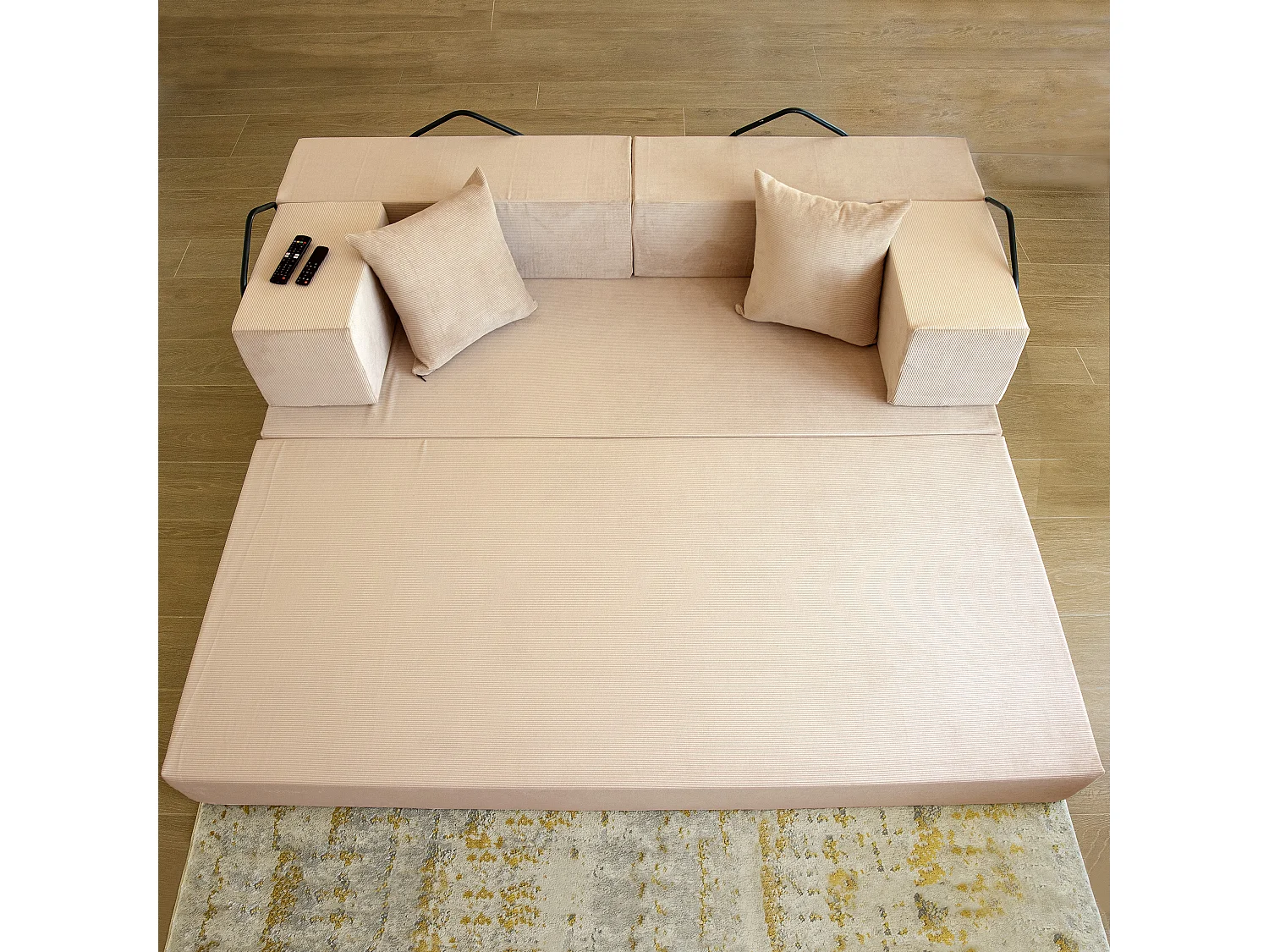 Canapé droit convertible FLEXIMOOD 3 pl, déhoussable