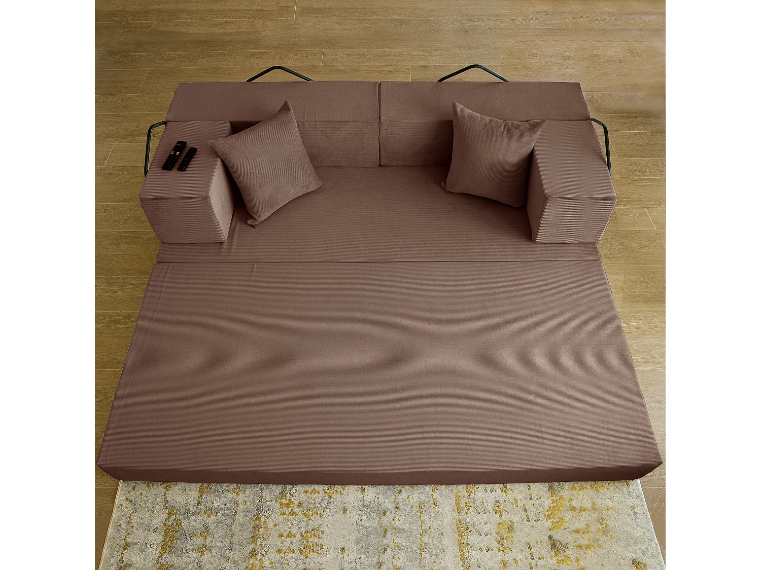 Canapé droit convertible FLEXIMOOD 3 pl, déhoussable