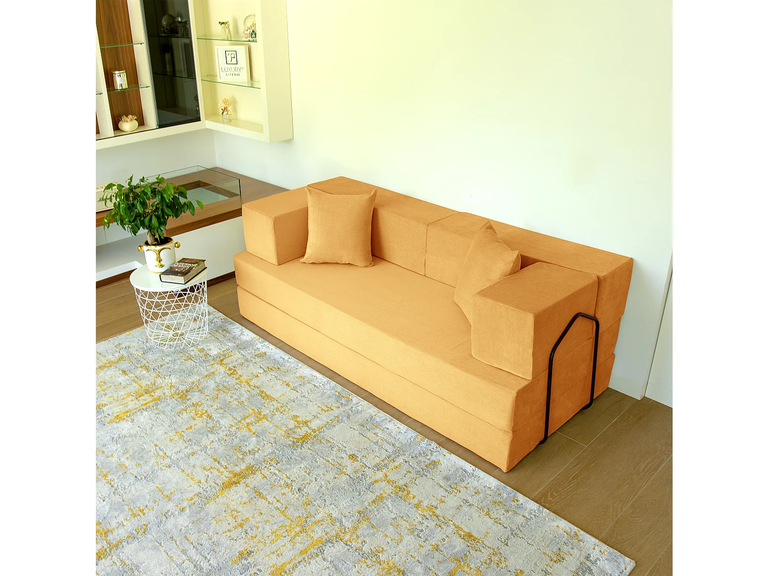 Canapé droit convertible FLEXIMOOD 3 pl, déhoussable