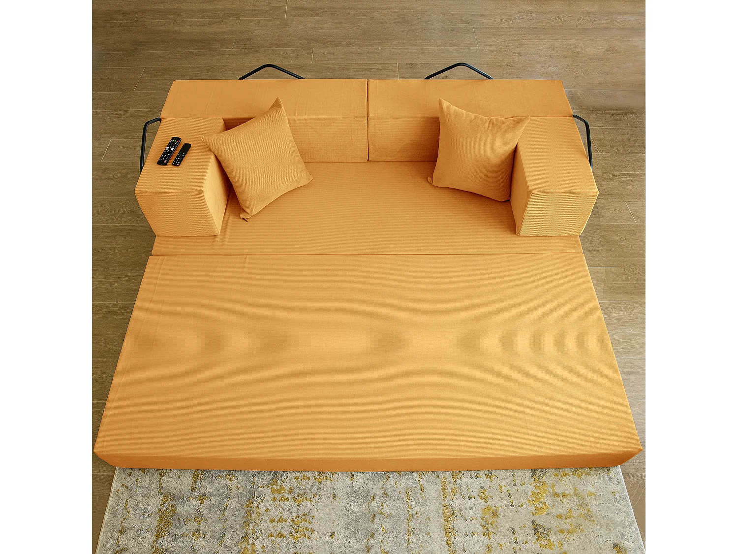 Canapé droit convertible FLEXIMOOD 3 pl, déhoussable