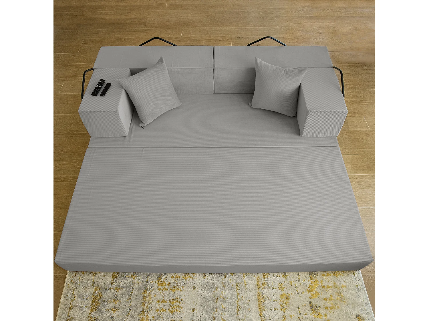 Canapé droit convertible FLEXIMOOD 3 pl, déhoussable