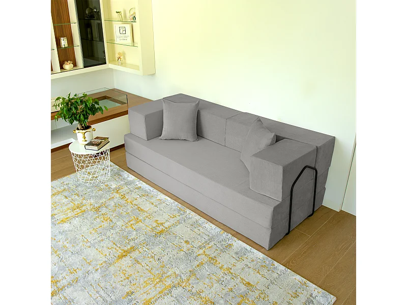 Canapé droit convertible FLEXIMOOD 3 pl, déhoussable